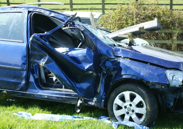 Crashed car
