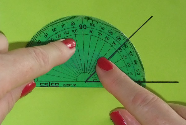 Using a Protractor to measure an angle