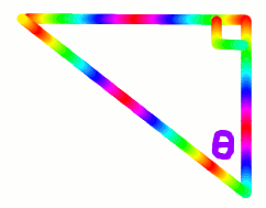 Right-angle triangle without labels