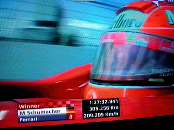 Michael Schumacher driving a race car